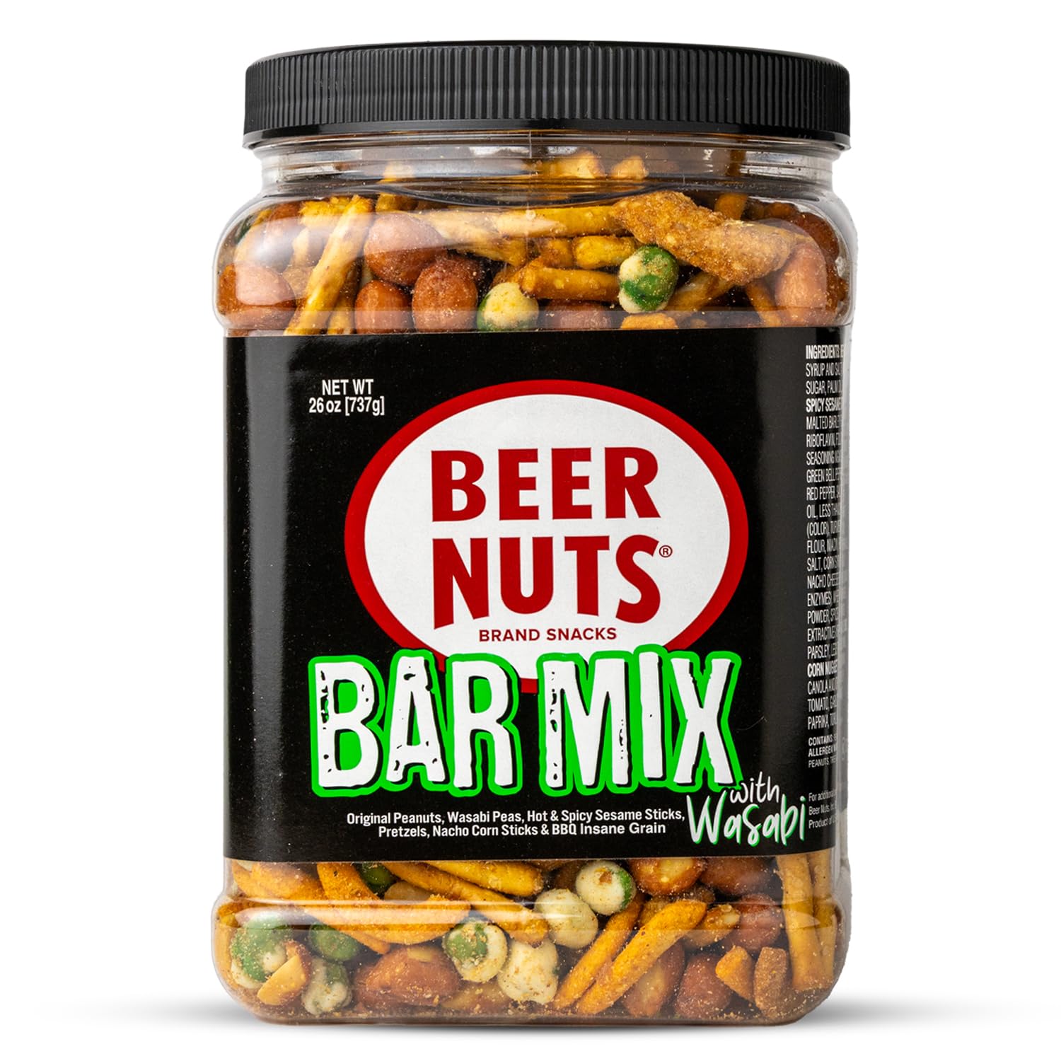 Amazon.com: BEER NUTS Bar Mix w/Wasabi - Pretzels, Cheese Stix