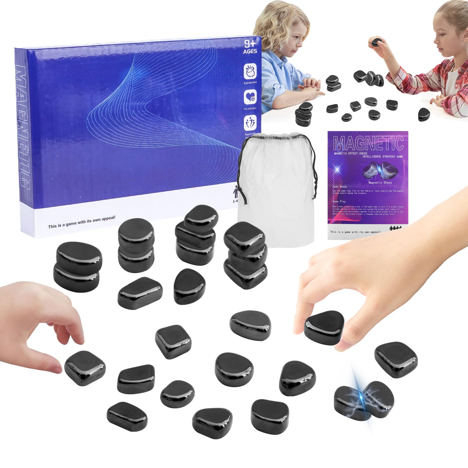 SUNtoys Zestaw magnetycznych szachów, gra magnetyczna dla dzieci w wieku od 3, 4, 5, 6, 7, 8, 9, 10, 11, 12 lat, magnetyczne szachy, prezent dla dzieci w wieku 3-12 lat