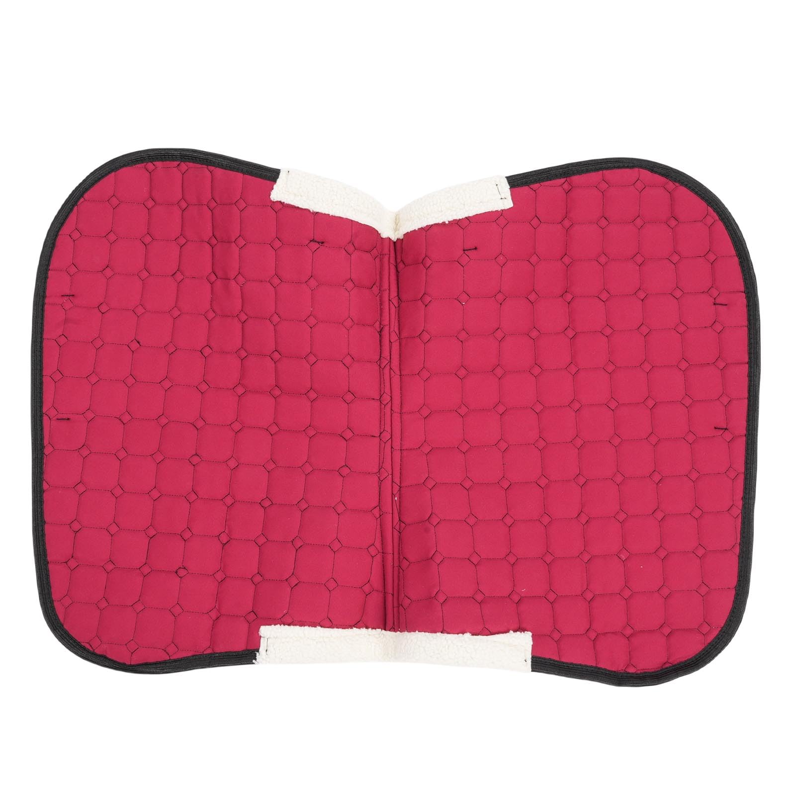 Tapis de Selle d'équitation, Respirant, Absorbant la Sueur, élégant, Couture 3D pour Cavaliers, Polyester, Soie, Coton (Black)