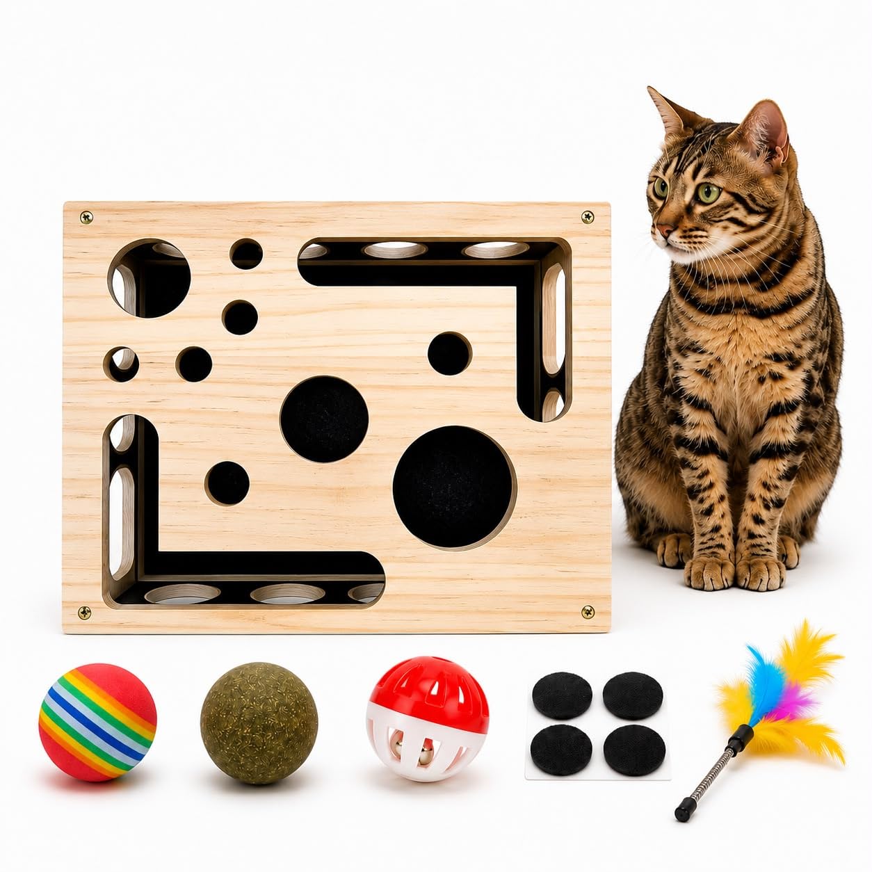Photo 1 of 6-in-1 Cat Nail File Enrichment Box with Sandpaper