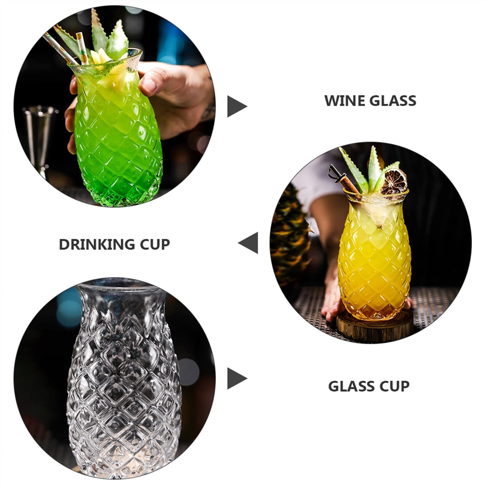 Szklanki Highball, trwały kubek szklanka do wody retro ulga szklanki do picia filiżanka do herbaty kreatywny kubek do picia przezroczysty kubek do wina 480 ml kieliszek do wina do domowego baru Nadaje się do koktajli, wody, soku, piwa, wi