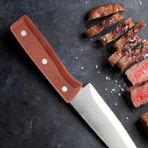 Miniatura 9 de Hemoton 2 juegos de mango de cuchillo de cocina de repuesto ergonómico cortador de agarre ergonómico para cuchillos de madera, básculas de cuchillo