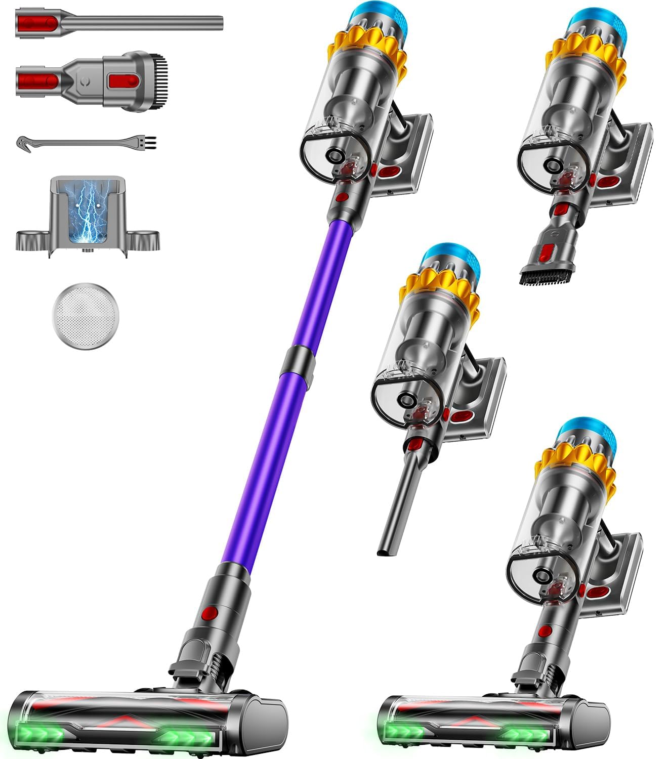 Photo 1 of FOR PARTS----****************JRFYHFT Cordless Vacuum Cleaner, 55KPA 70Min 650W Motor Powerful Vacuum Cleaners for Home, Self-Stand Cordless Stick Vacuum Rechargeable Anti-Tangle/LED Screen/1.8L (2)