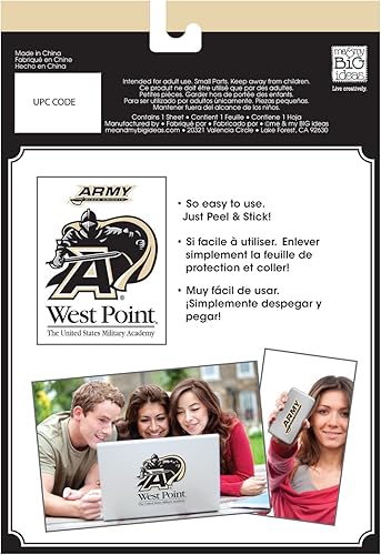 Miniatura 2 de me & my BIG ideas laptopSTICKS - Adhesivos extraíbles para laptop, Academia Militar de los Estados Unidos (ejército) Black Knights