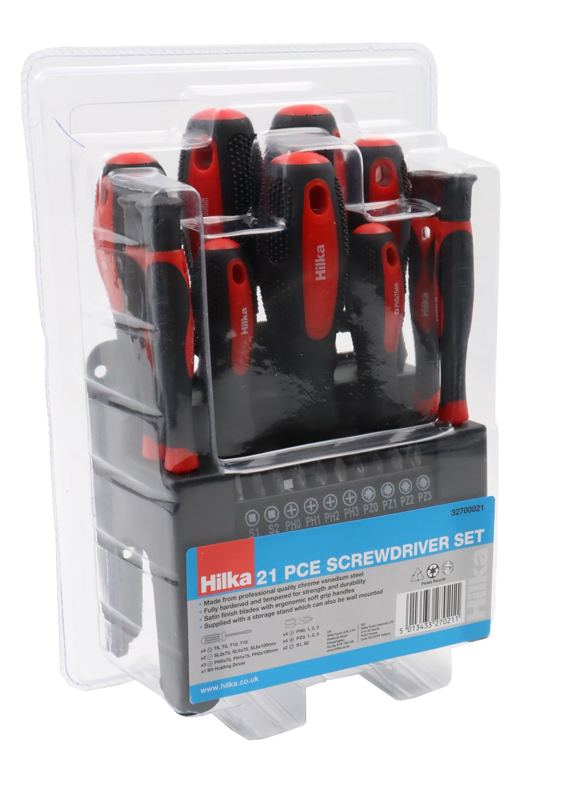 Hika 32700021 21 PCE Screwdriver Set, Red - Image 3
