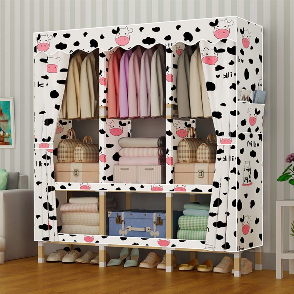Armoire de rangement 128cm en tissu Oxford extra solide