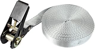 Aexit Travel Cargo Material Handling Binding Band Black Ratchet Tie Down Strap 10M Straps 33ft Gray