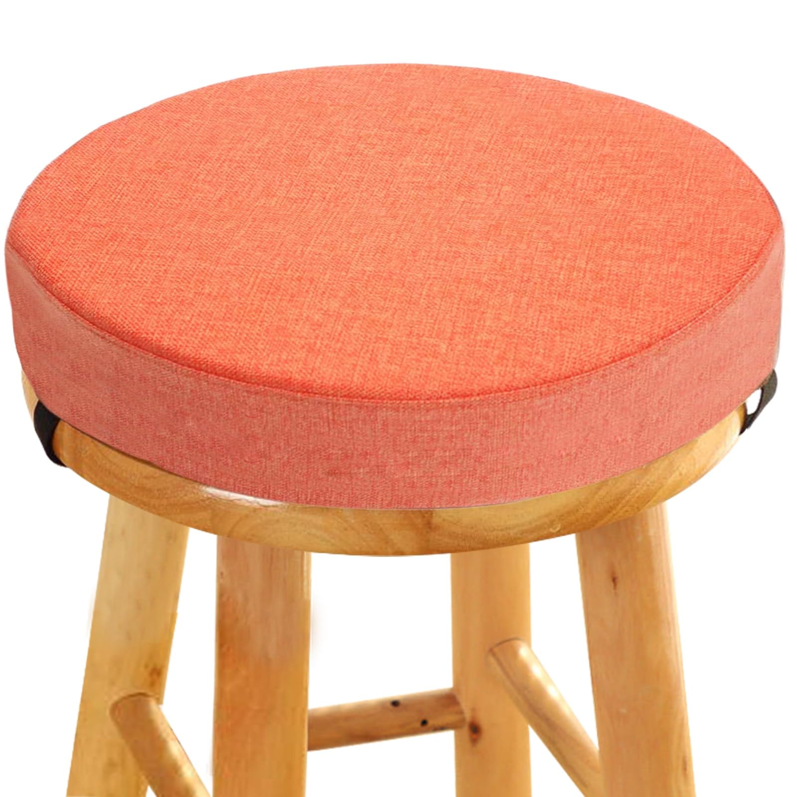 45D Foam Round Seat Cushion 5/8cm thick,30/33/35/40/45/50cm Anti-slip Buckle Round Stool Cushion, Circle Dining Chair Pad with Removable Cover for Dining Kitchen Bar Chairs Indoors Outdoors(Color 6,50