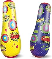 JOYIN 47 Inch Kids Inflatable Punching Bag - Double-Sided Bounce-Back Bopper for Indoor Outdoor Fun