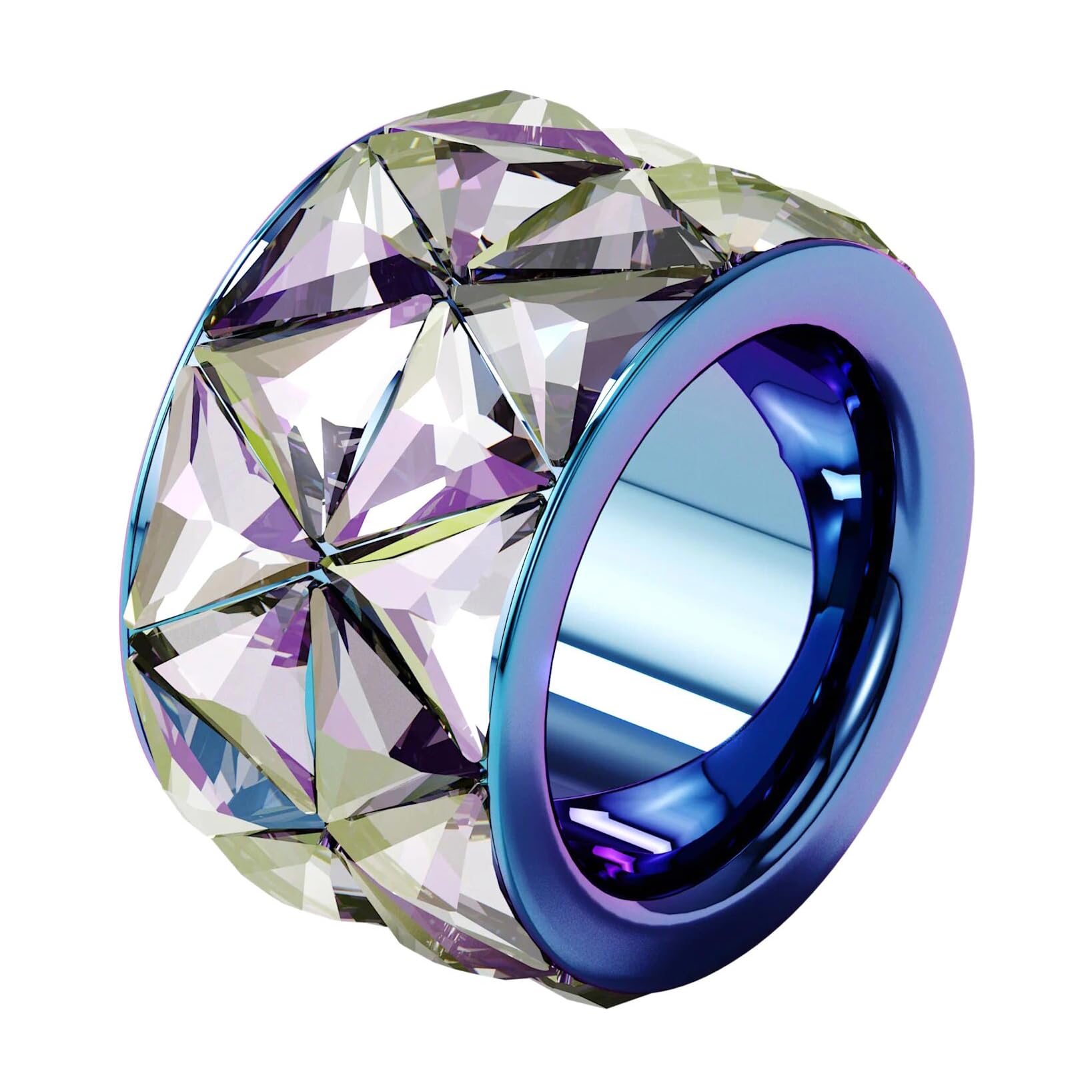 Swarovski Anillo en mujer Curiosa Bisutería- Cristales, Acero hipoalergénico, Cristales