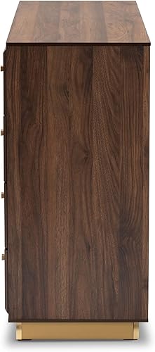 Miniatura 4 de Baxton Studio Córmac - Cómoda de nogal y oro