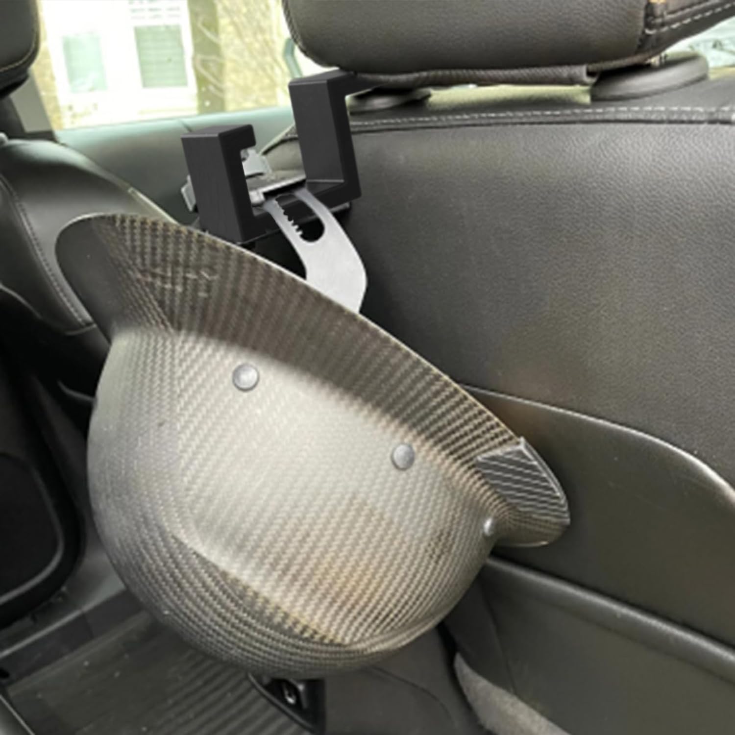 Hard Hat Hook for Seatback, Truck Seat Hard Hat Holder, Heavy Duty Back Mount Hook for Hard Hats & Vests, Adjustable Truck Accessories Organizer, Securely Holds Construction Gear, Caps, Safety Vest