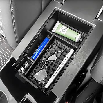 HGWEI Center Console Organizer Compatible with 2025 2026 Chevrolet Equinox Accessories Middle Armrest Storage Box Interior Insert Tray Coin Holder Not for Equinox ev, Black