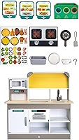 Vista 5 de Hape E3177 Cocina de Juego Deluxe con Microondas, Cafetera, Refrigerador, Horno, Placa con Sartén Diversión con Muchos Accesorios, a partir de 3
