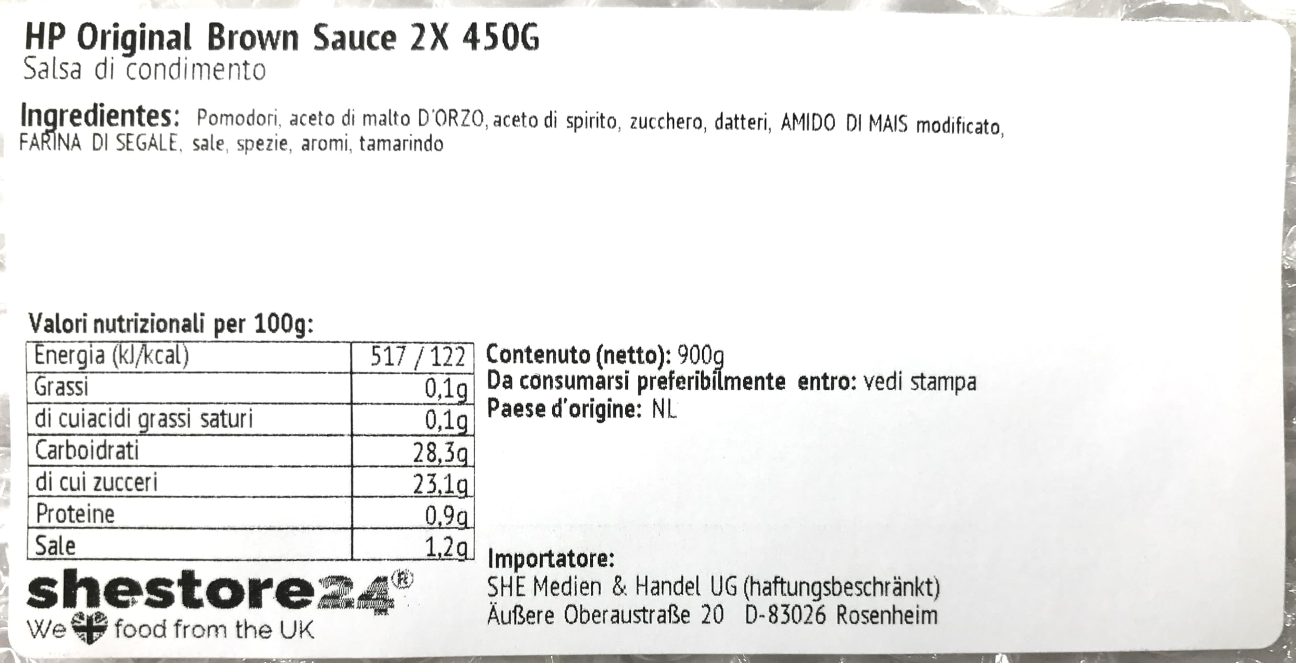 Original Brown Sauce 2 x 450G - importato da Shestore24