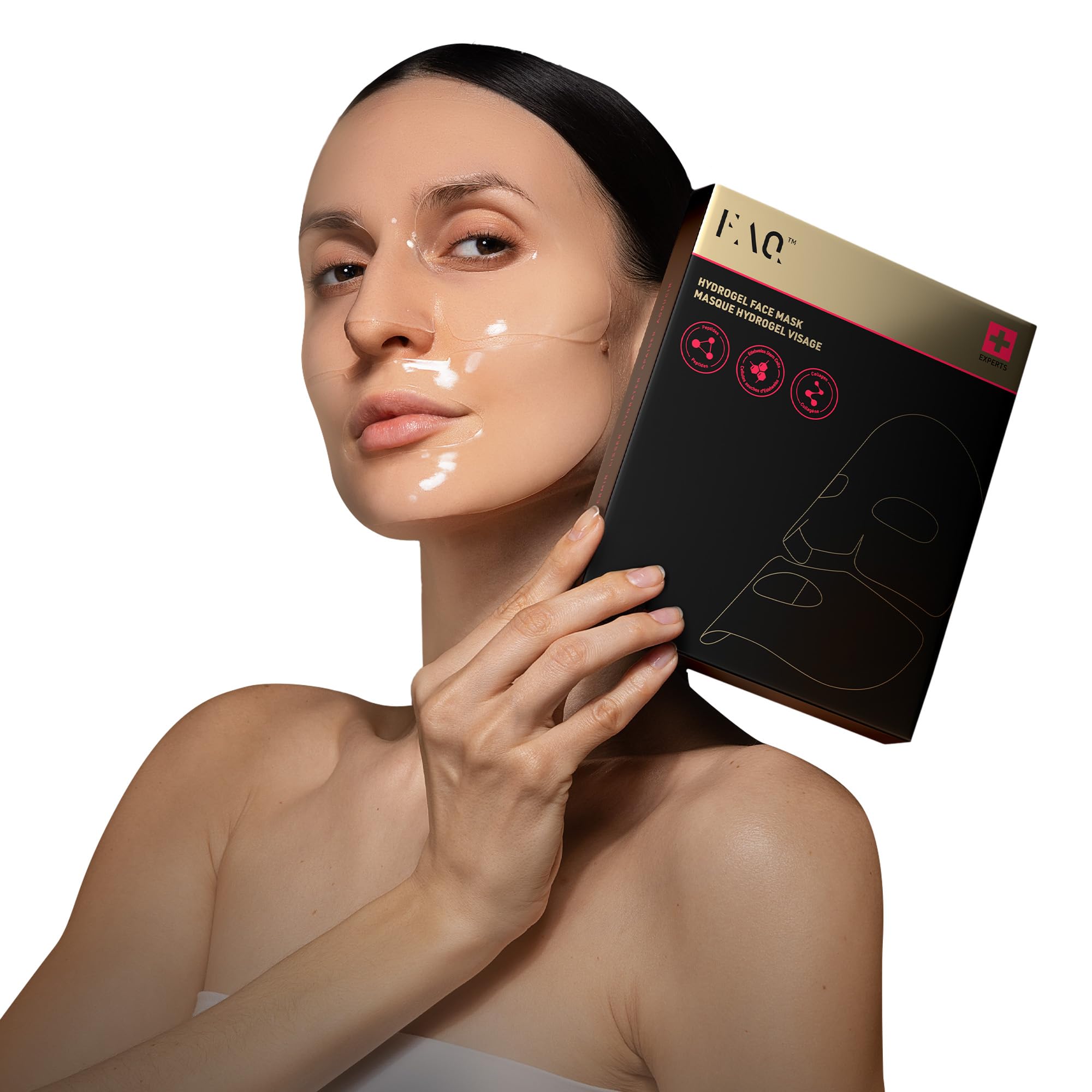 FAQ Glass Skin Collagen Face Mask, Hydrating & Brightening Skincare with Peptides, Pore Minimizing & Dark Spot Remover