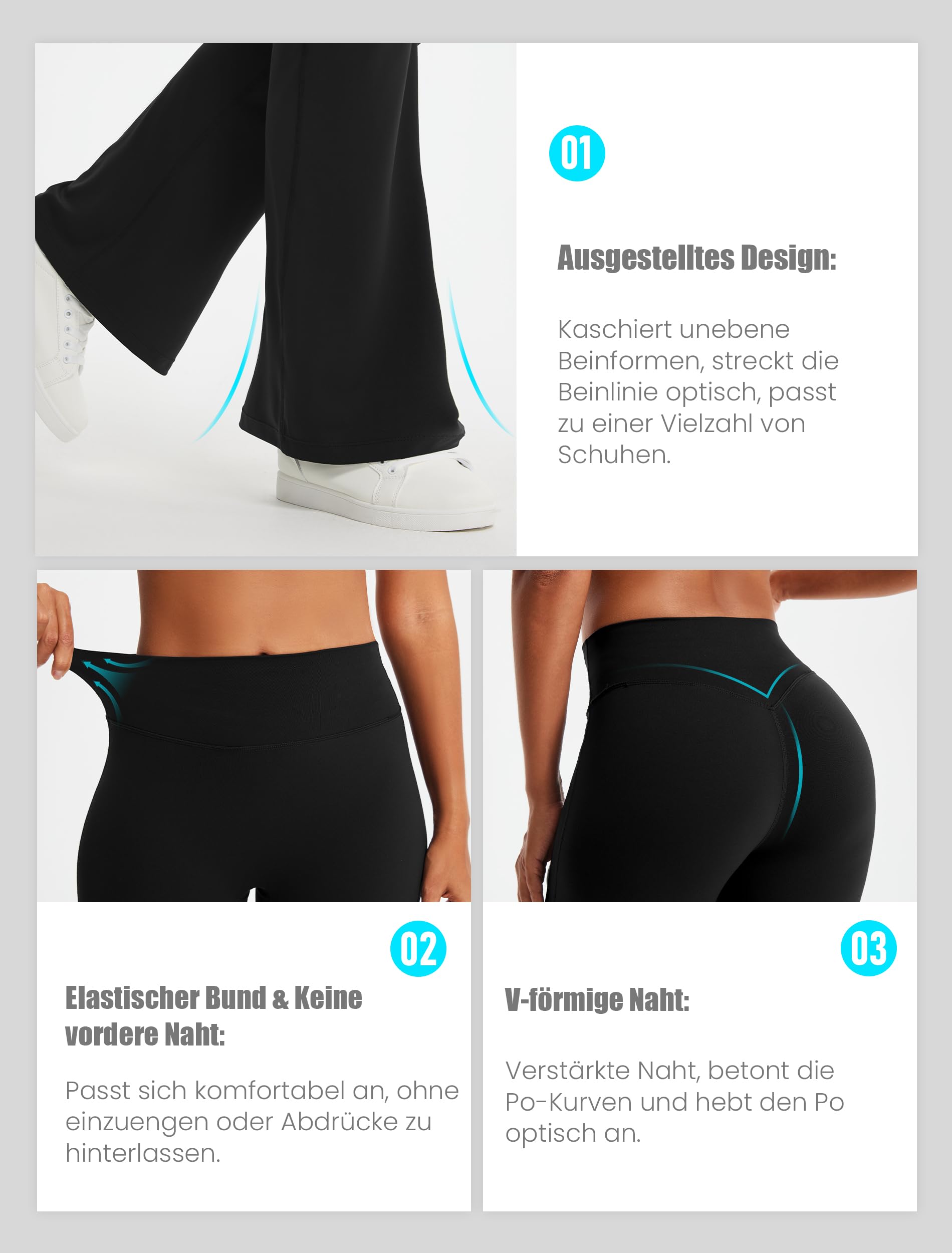 Libin Pantalones Mujer Yoga Cintura Alta Sin Costuras,Leggings Acampanados Deportivos Elásticos para Pilates Fitness,Ropa Deportiva Mujer Verano Casual Normal/Largo