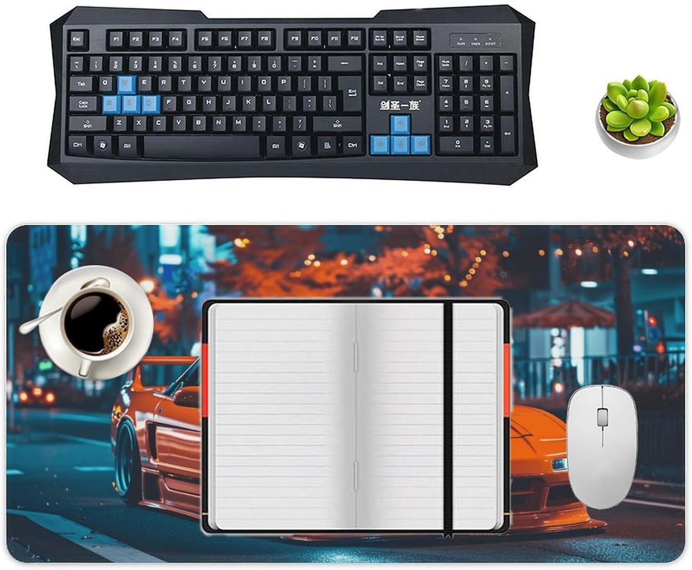 Large Mouse Pad JDM Cars NSX Night Driving Desk Mat Computer Accessories Gaming Office Organizers Supplies Decor Essentials Keyboard Pads for Desk Rubber 30x60cm - Image 4