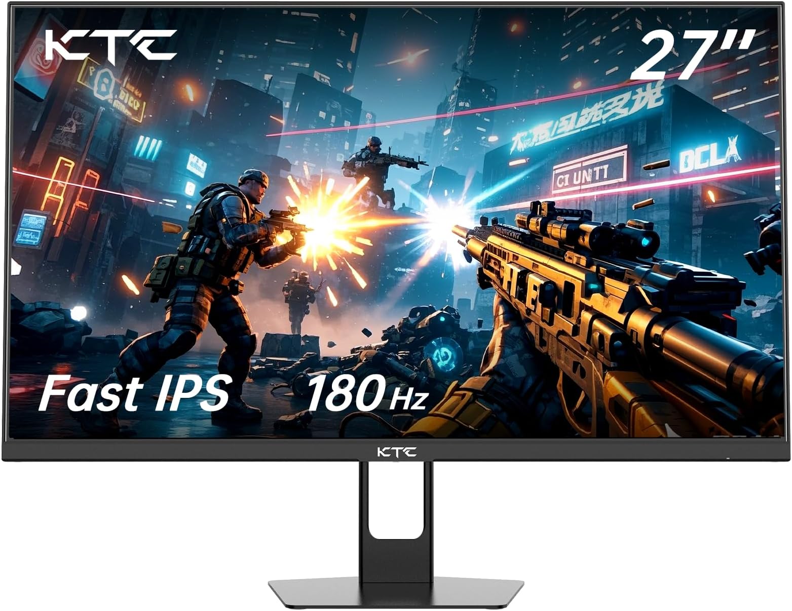 KTC Gaming Monitor 27 inch 180hz 1ms | Fast IPS Screen 1080p Monitor|2 x HDMI 2.0 &1 x Display Port 1.4 | Support Freesync and Wall Mount | 108% sRGB with HDR 10