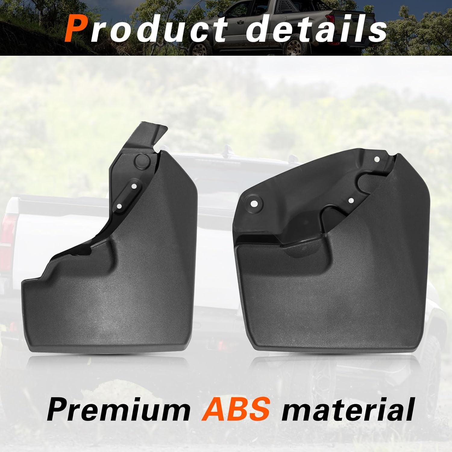 4PCS Mud Flaps Compatible with 2024 2025 Toyota Tacoma TRD Pro or Trailhunter Mudguard Kit Mud Guards Splash Guards PK389-35R00-P1