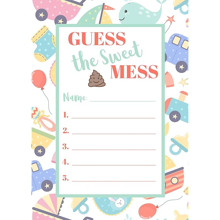 Buy Dirty Diaper Game Baby Shower Guess This Sweet Mess Diaper Candy
