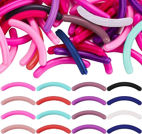 GOUWEIBA 28 almohadillas de repuesto para rizador de pestañas, de goma de silicona, universal, con caja de almacenamiento transparente (color