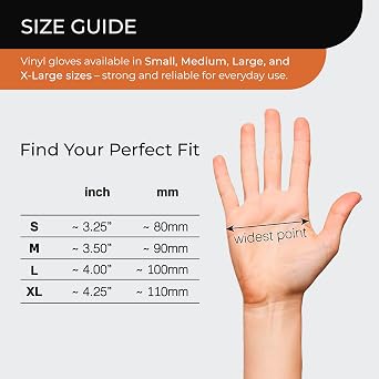 Clear Vinyl Gloves, 100 Count, Clear Disposable Gloves (100, X-Large)