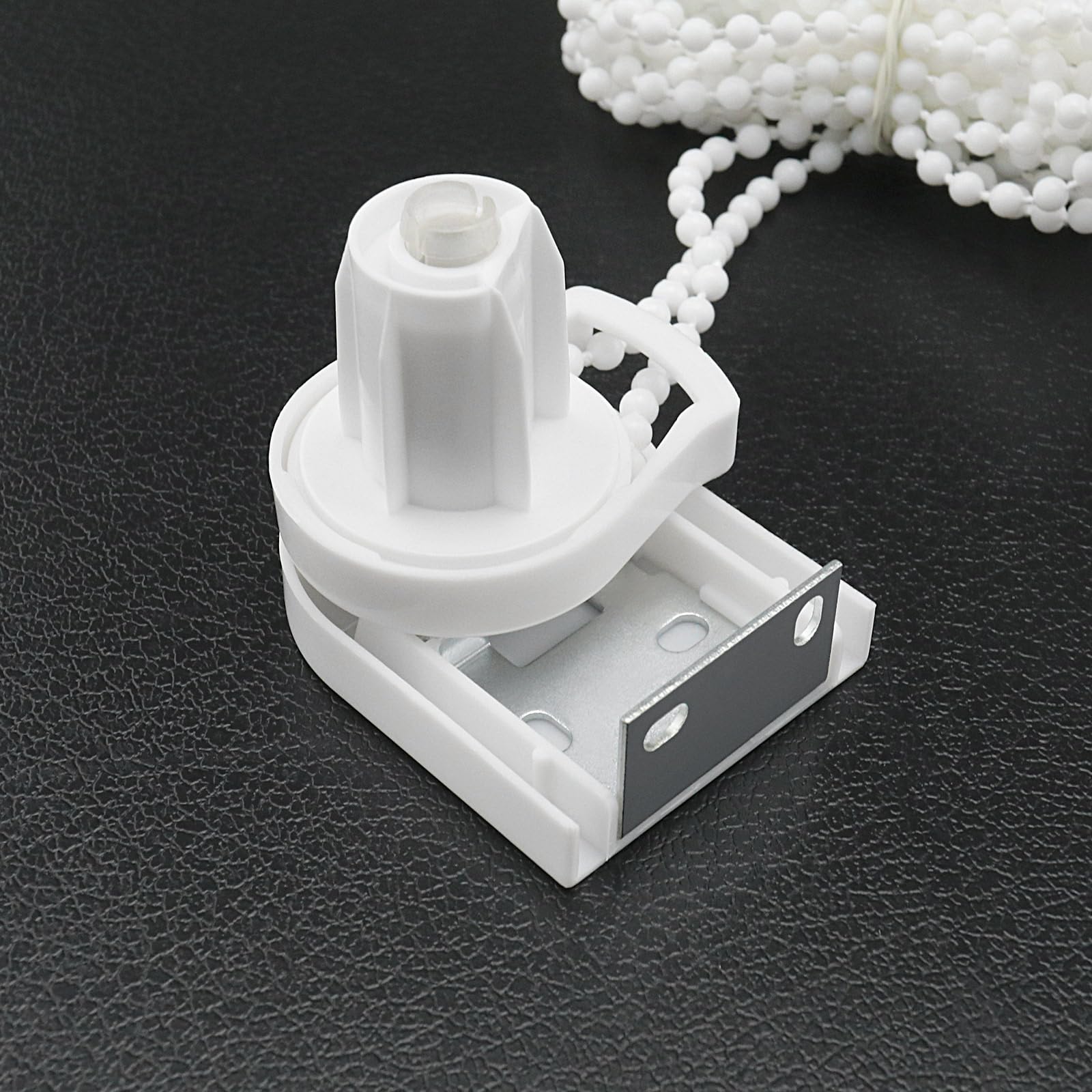 ECSiNG Zestaw naprawczy do rolet 25mm, plastikowa klamra do rolety, złącze do rolety, koraliki, łańcuch, akcesoria do rolet 25mm, biały