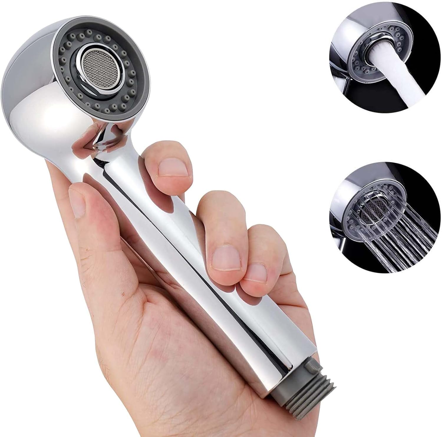 Kitchen Faucet Head Replacement,Standard G1/2''Sink Sprayer Replacement with 2 Function Pull Down Tap Nozzle Spout for Kitchen/Bathroom Sink
