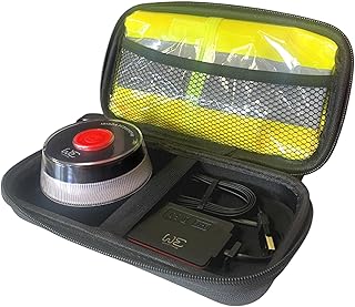 Safety Kit with Double Cover + Reflective Vest + Beacon Power Cable + WE Beacon Emergency Light V16 Required
