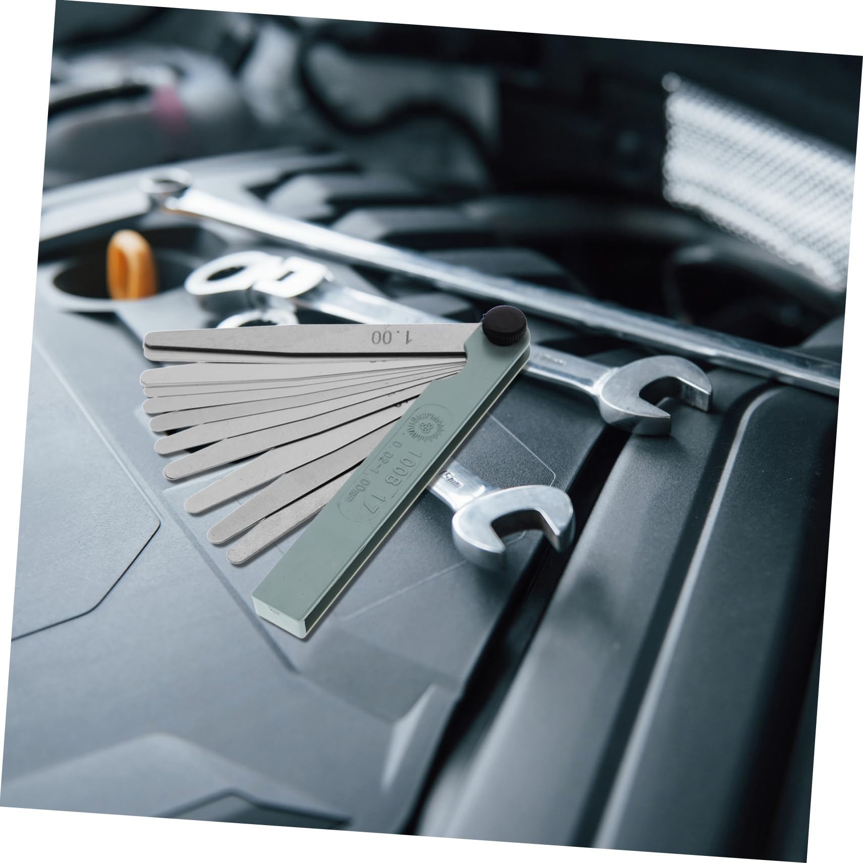 MUCKLILY 1 Set Feeler Gauge Gap Piece Gap Width Measuring Tool Thickness Gauge Valve Thickness Measuring Gauge Gap Measuring Tool Valve Thickness Measuring Tool Silver Stainless Steel