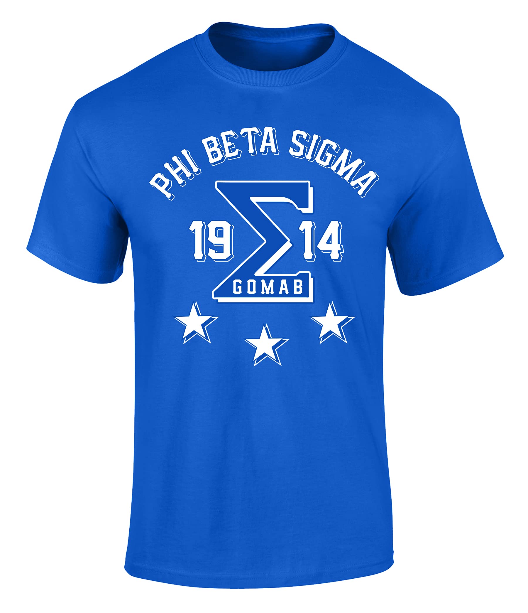 Fashion GreekPhi Beta Sigma Three Stars Graphic T Shirt
