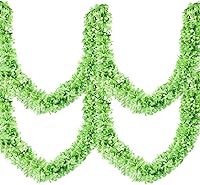 Vista 13 de Dingion - Guirnaldas de oropel de Navidad de 59 pies, guirnalda metálica con torsión, guirnalda colgante, adornos para Halloween, árbol de Navidad