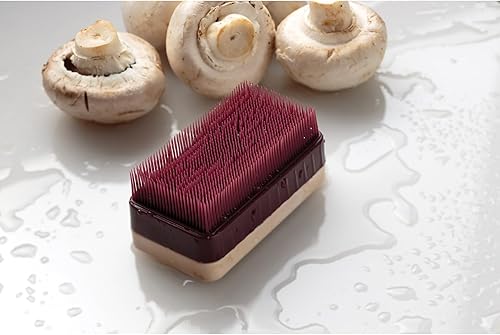 Miniatura 3 de HIC Kitchen Cepillo de hongos y limpiador de verduras, cerdas de doble textura