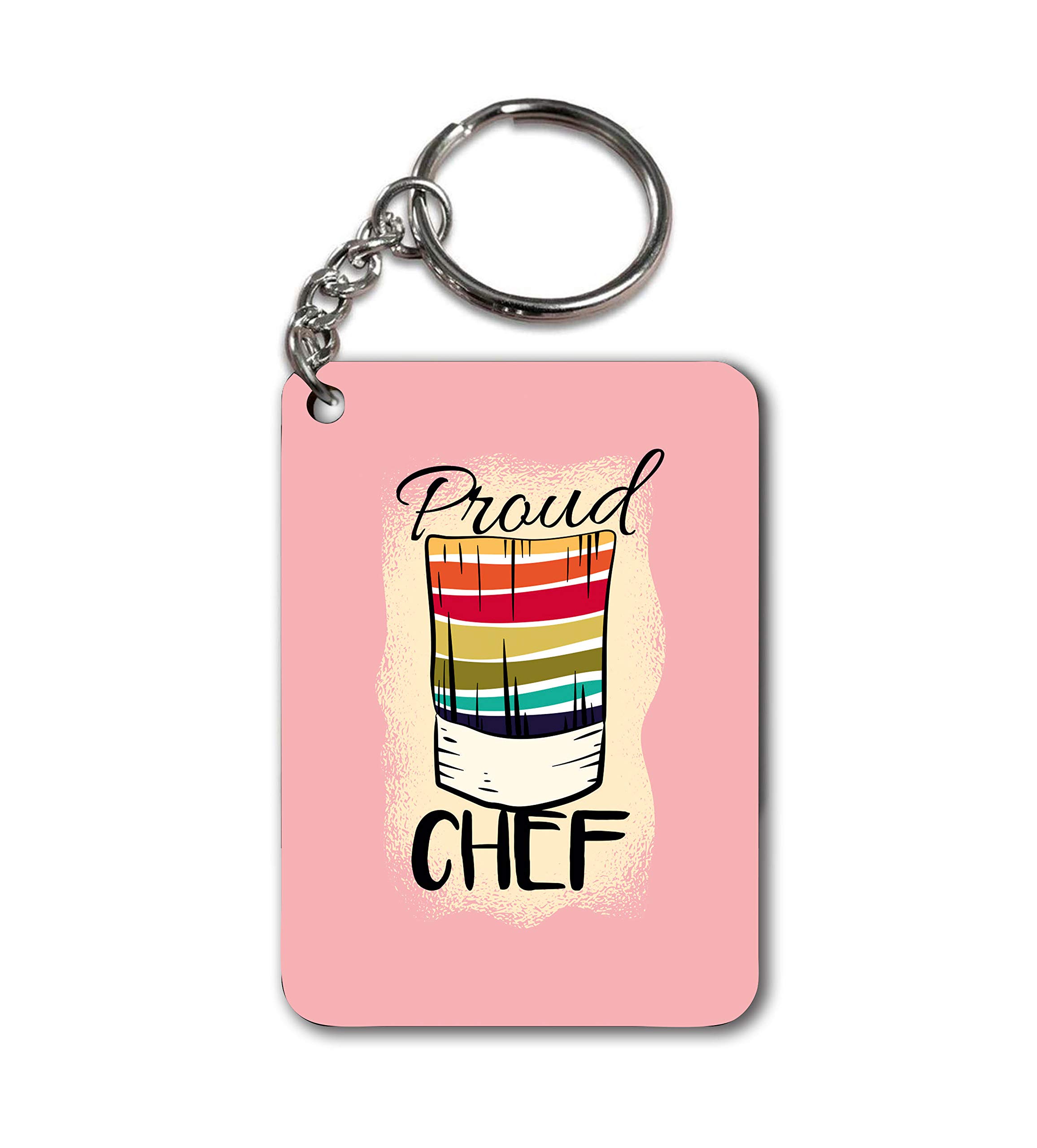 keychain for bike Chef Keychain Combo Pack set of 2 pc (2X2 inch)