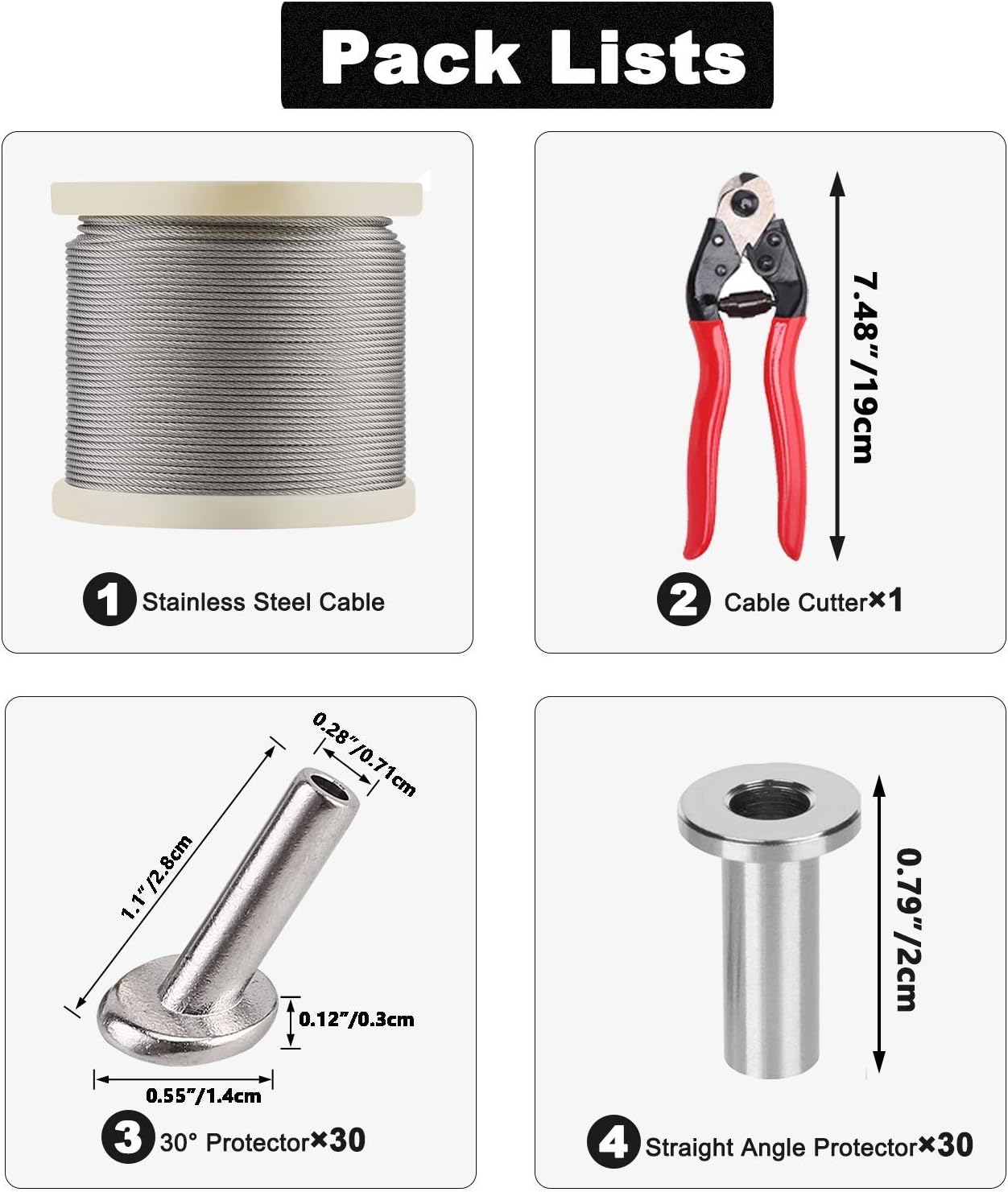 Bеѕt Cуbеr Mоndау 🔥 Wayska 1/8 Inch Stainless Steel Cable 500FT, Aircraft Cable T316 Marine Grade, Wire Rope with Cable Cutter and 60 Pack Stainless Steel Protector Sleeves for Cable Railing, 1x19 Strands Construction Amаzоn Crаzу 🔥 Dеаlѕ Wayska 1/8 Inch Stainless Steel Cable 500FT, Aircraft Cable T316 Marine Grade, Wire Rope with Cable Cutter and 60 Pack Stainless Steel Protector Sleeves for Cable Railing, 1x19 Strands Construction