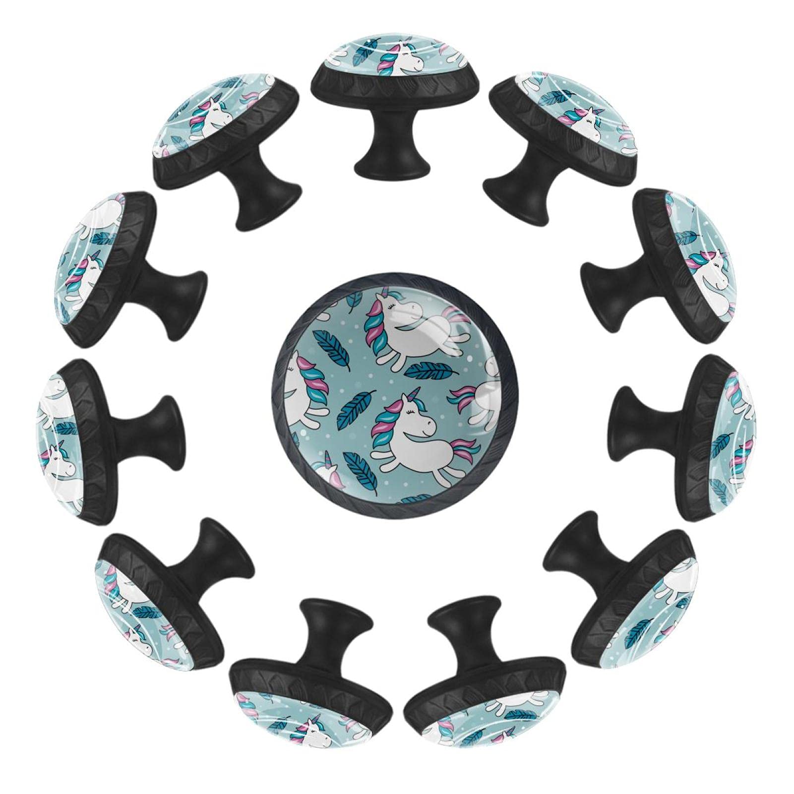 Boutons de tiroir en feuille de dessin animé 35 mm au design soigné pour commode