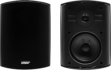 Earthquake Sound AWS-502B All-Weather Indoor/Outdoor Speakers Matte Black, Pair