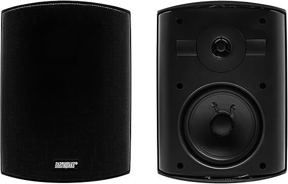 Earthquake Sound AWS-502B All-Weather Indoor/Outdoor Speakers (Matte Black, Pair)