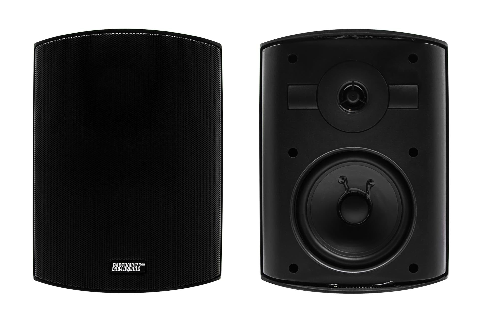 Earthquake Sound AWS-502B All-Weather Indoor/Outdoor Speakers (Matte Black, Pair)