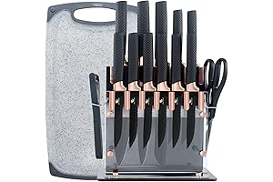 HL ZHUJIABAO Knife Block Set with Cutting Board