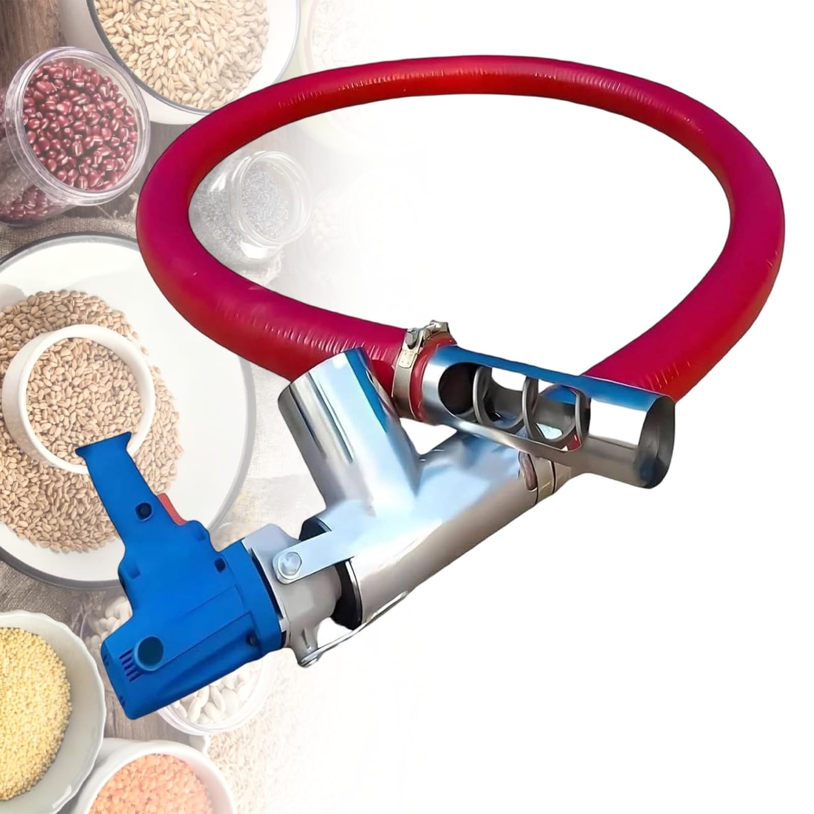 Xjleftonomie Efficient Grain Conveyor Machine For Small Particles, Grain Auger Conveyor, Grain Suction Pump With Hose, For Household, Agricultural And Industrial Use