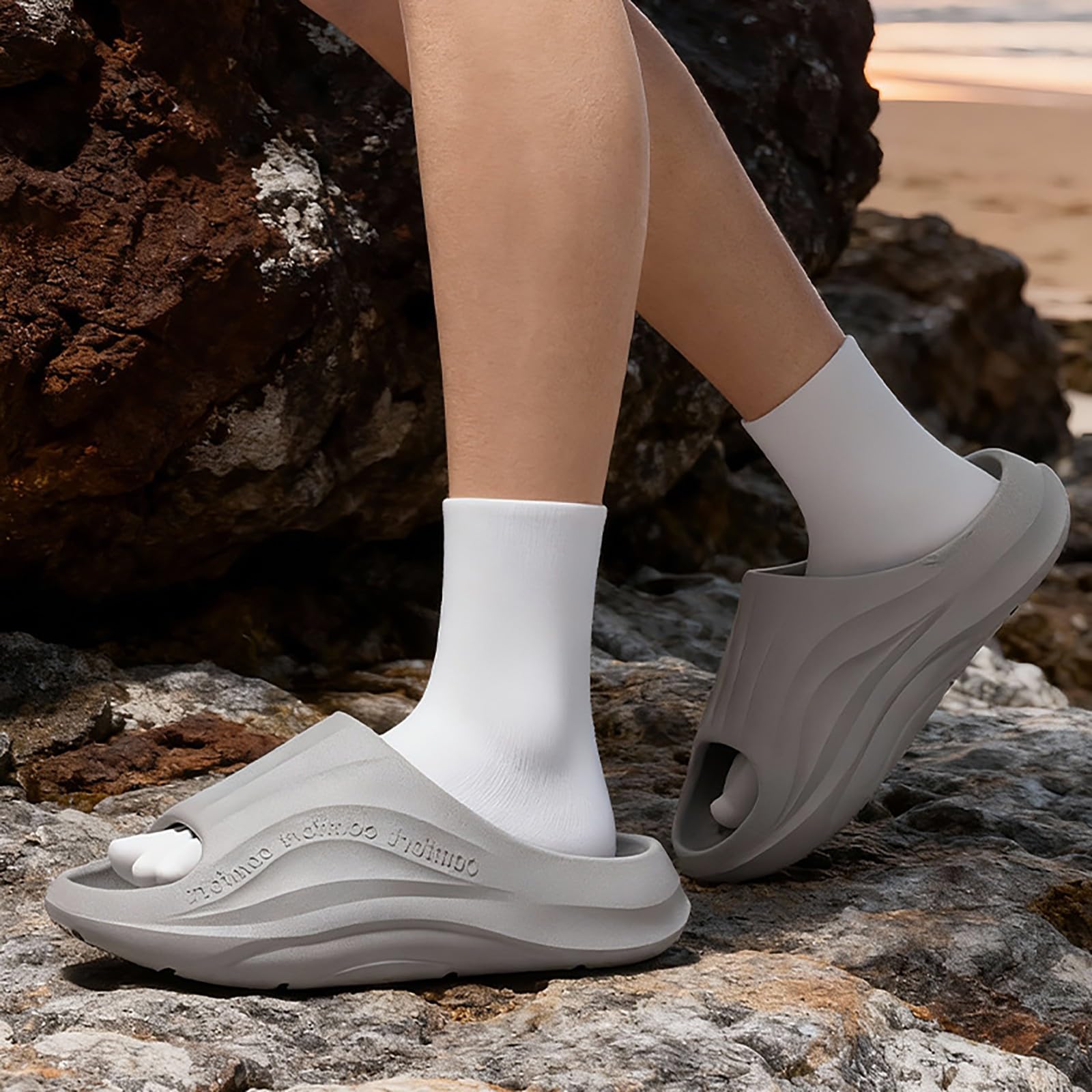 Generisch Chaussures pour femme et homme, pointure 39, pour l'extérieur, l'intérieur, la maison, le bain, la salle de bain, noires, élégantes