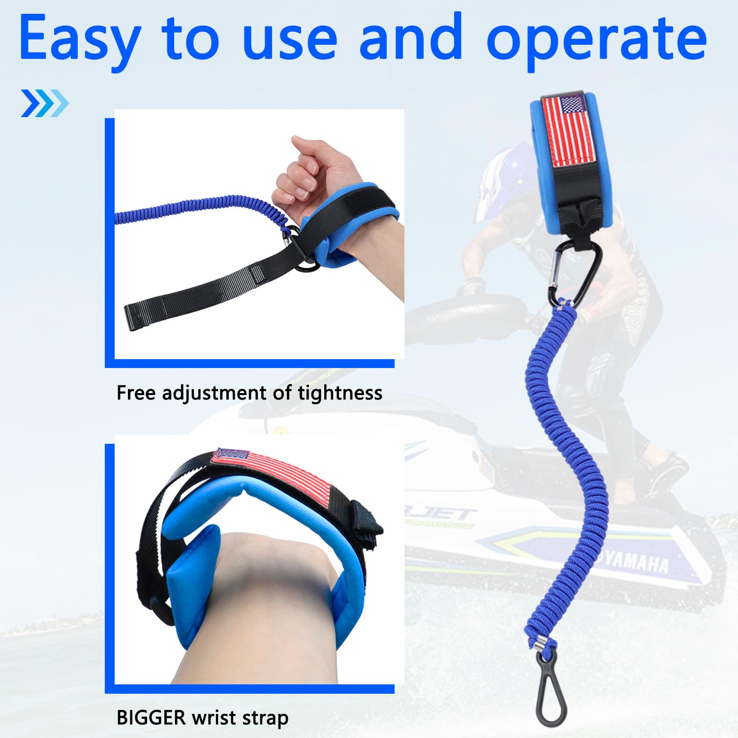 Boat Safety Accessory Zilimontt Boat Kill Switch Lanyard – Neoprene Wrist  Strap With Double Ring For Jet Ski & Outboard Motor Engine Cut Off Safety  Tether (Red) Jet Ski Safety Lanyard