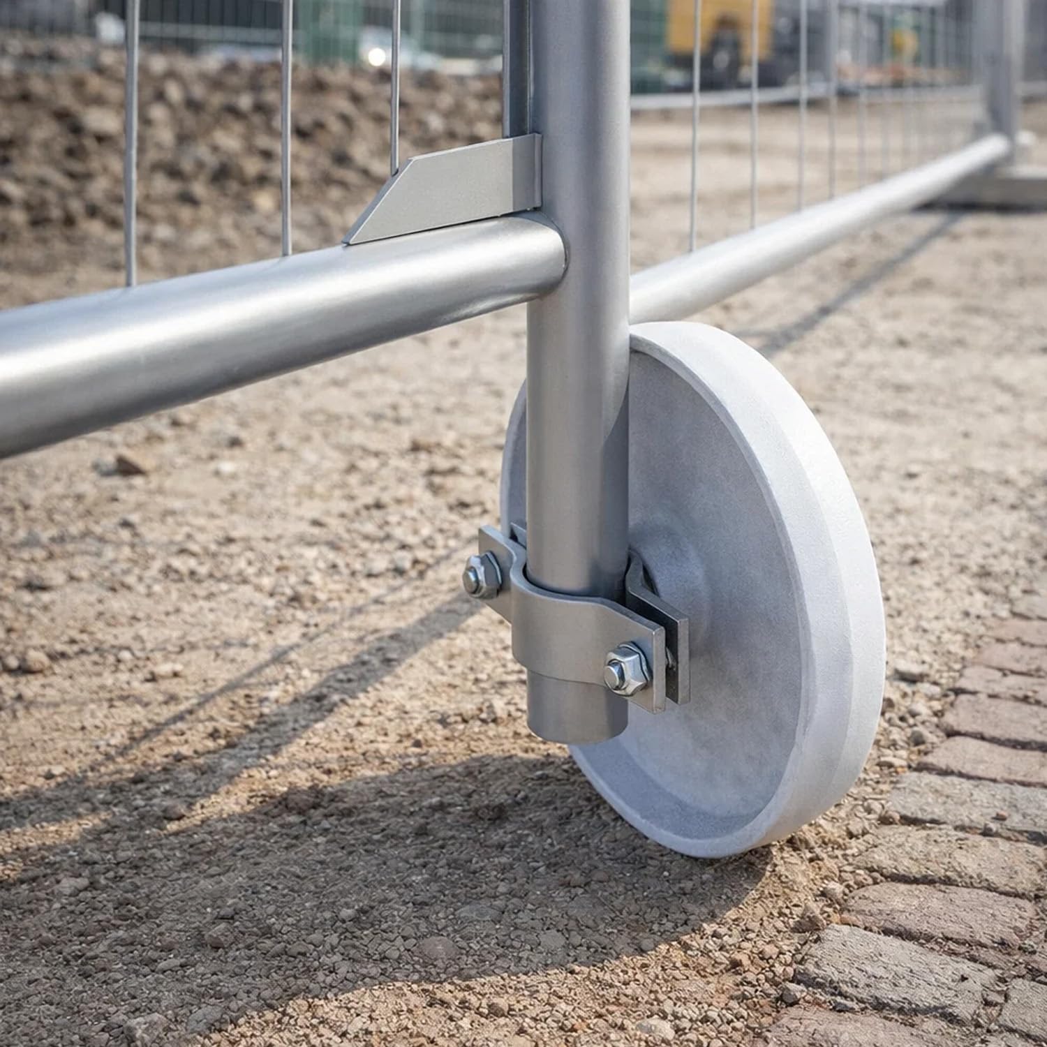 ZAB-S 49BO*42 Rad Rolle für Eventzaun Absperrgitter Bauzaun Ersatzrad Transportrolle (49BO*42)
