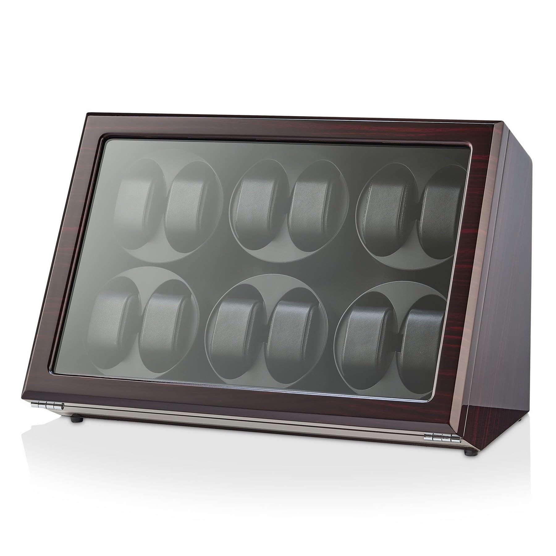 12 Watch Winder for Automatic Watches with Motor-Stop and Battery Option (Ebony)