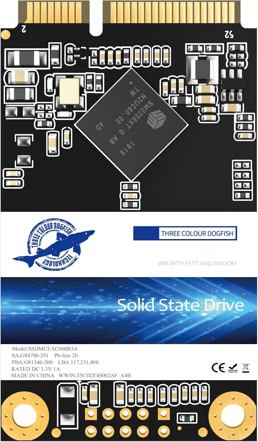 Dogfish SSD Msata 2TB wewnętrzny dysk twardy o wysokiej wydajności przenośny dysk twardy (2TB)