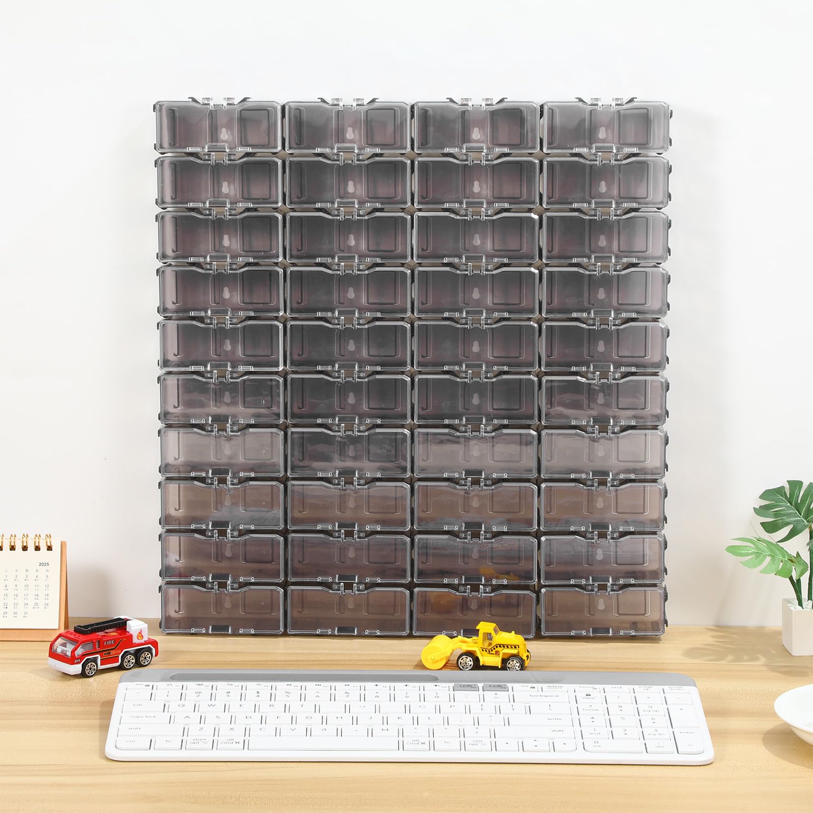 KALLORY 64, Set da 40 Pezzi, Organizer in Plastica per Esposizione e Protezione di Auto da Collezione