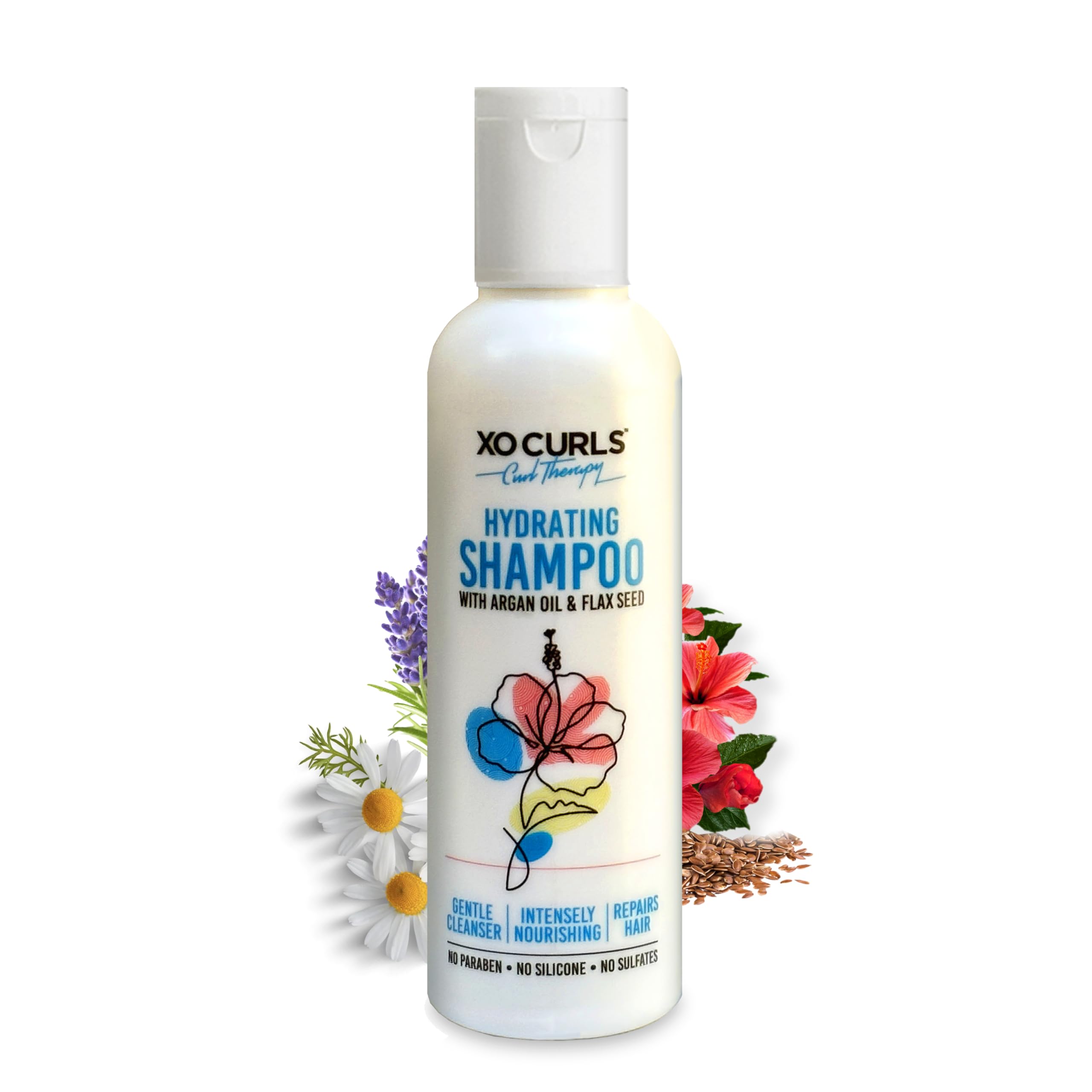 Hydrating Shampoo with Pea Protein, Argan Oil and Flax seed For Wavy or Curly Hair - 200 ml