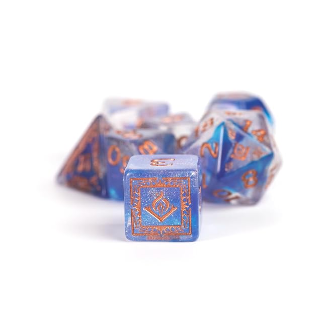 Foto 2 de 4 de Dados de Aventura D&D (Clase Mago: Azul)